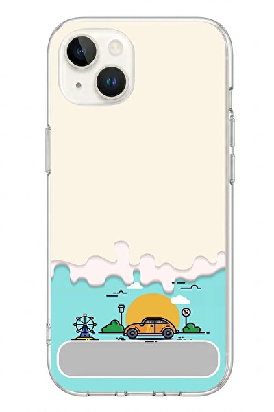 Le Balvo iPhone 13 - 14 Uyumlu Tatil Yolu Baskılı Silikon Kılıf