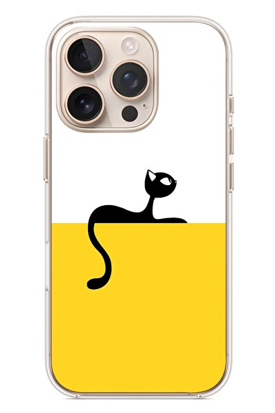 Le Balvo iPhone 16 Pro Uyumlu Dişi Kedi Baskılı Silikon Kılıf