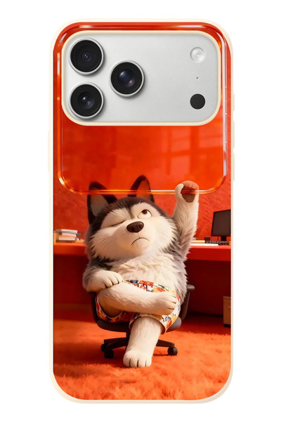 Le Balvo iPhone 17 Pro Max Uyumlu Keyifli Köpek Baskılı Silikon Kılıf