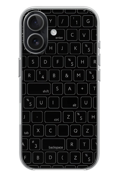 Le Balvo iPhone 17 Uyumlu Klavye Tuşları Baskılı Silikon Kılıf