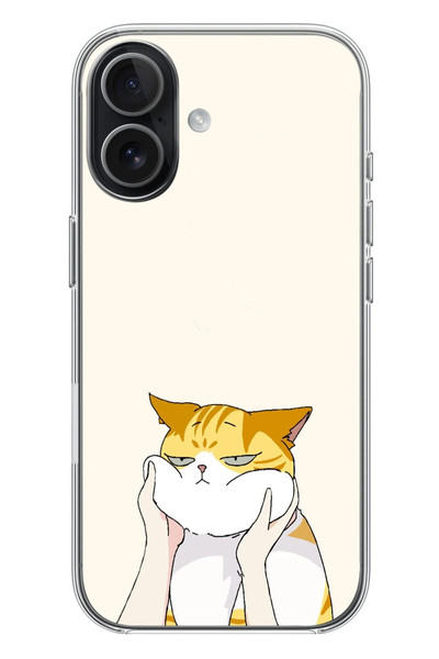 Le Balvo iPhone 17 Uyumlu Sarı Kedi Yanakları Baskılı Silikon Kılıf