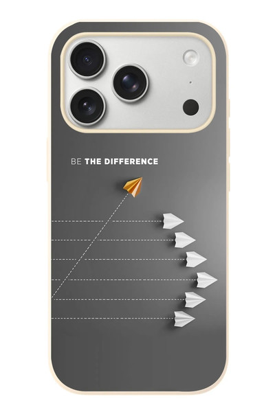 Le Balvo iPhone 17 Pro Uyumlu Be The Difference Baskılı Silikon Kılıf