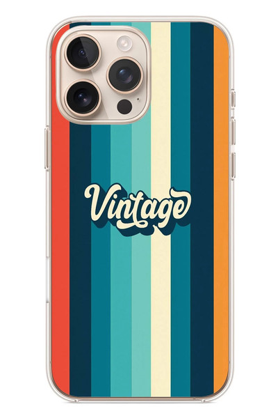 Le Balvo iPhone 16 Pro Max Uyumlu Vintage Baskılı Silikon Kılıf