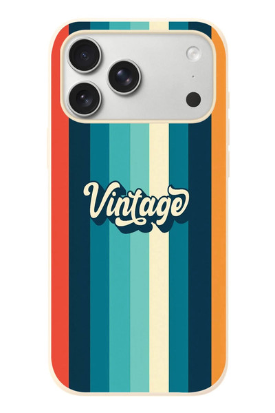 Le Balvo iPhone 17 Pro Max Uyumlu Vintage Baskılı Silikon Kılıf