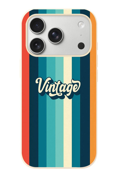 Le Balvo iPhone 17 Pro Uyumlu Vintage Baskılı Silikon Kılıf