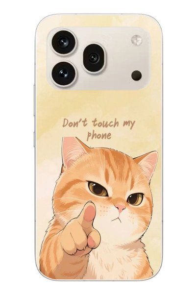 Le Balvo Honor 600 Pro Uyumlu Dont Touch My Phone Baskılı Silikon Kılıf