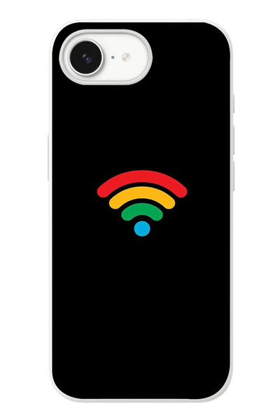 Le Balvo iPhone 16e Uyumlu Wifi Simgesi Baskılı Silikon Kılıf
