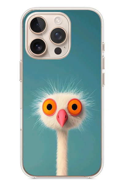 Le Balvo iPhone 16 Pro Uyumlu Şaşkın Hayvan Baskılı Silikon Kılıf