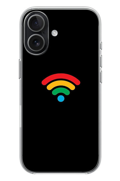 Le Balvo iPhone 17 Uyumlu Wifi Simgesi Baskılı Silikon Kılıf