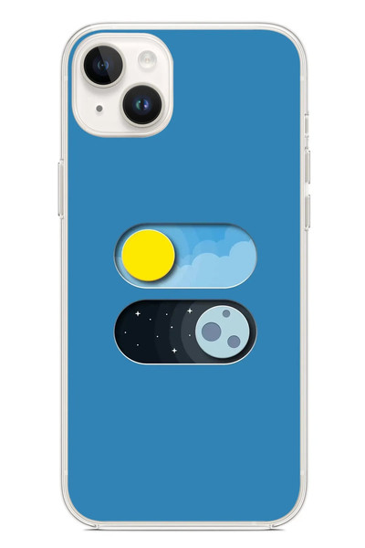 Le Balvo iPhone 14 Plus Uyumlu Gece Gündüz Geçiş Baskılı Silikon Kılıf