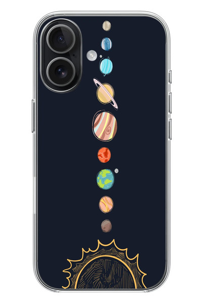 Le Balvo iPhone 17 Uyumlu Gezegenler Baskılı Silikon Kılıf