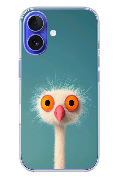 Le Balvo iPhone 16 Uyumlu Şaşkın Hayvan Baskılı Silikon Kılıf