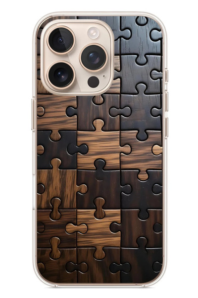 Le Balvo iPhone 16 Pro Uyumlu Puzzle Baskılı Silikon Kılıf
