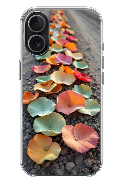Le Balvo iPhone 17 Uyumlu Toprakta Çiçekler Baskılı Silikon Kılıf