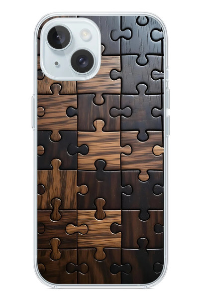 Le Balvo iPhone 15 Uyumlu Puzzle Baskılı Silikon Kılıf