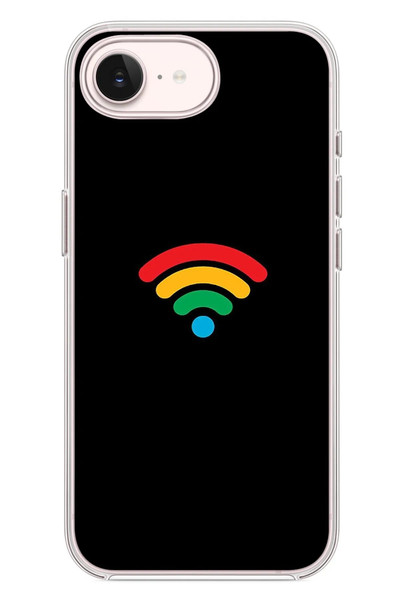 Le Balvo iPhone 17e Uyumlu Wifi Simgesi Baskılı Silikon Kılıf