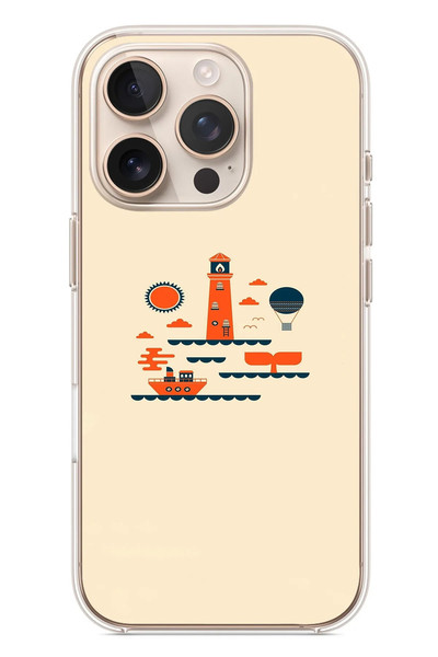 Le Balvo iPhone 16 Pro Uyumlu Sade Tatil Baskılı Silikon Kılıf