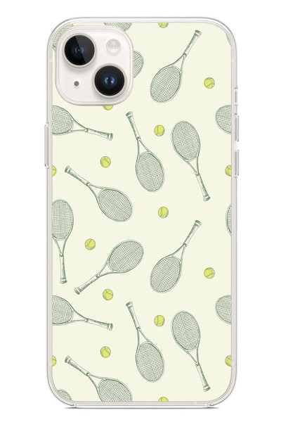 Le Balvo iPhone 14 Plus Uyumlu Tenis Raketleri Baskılı Silikon Kılıf