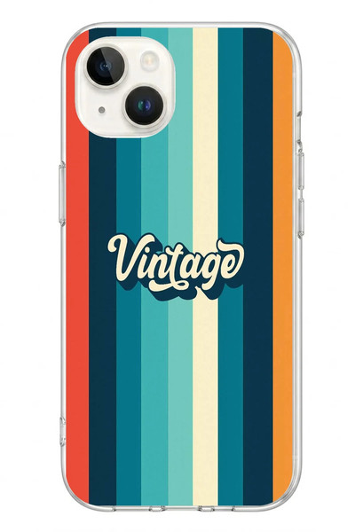 Le Balvo iPhone 13 - 14 Uyumlu Vintage Baskılı Silikon Kılıf