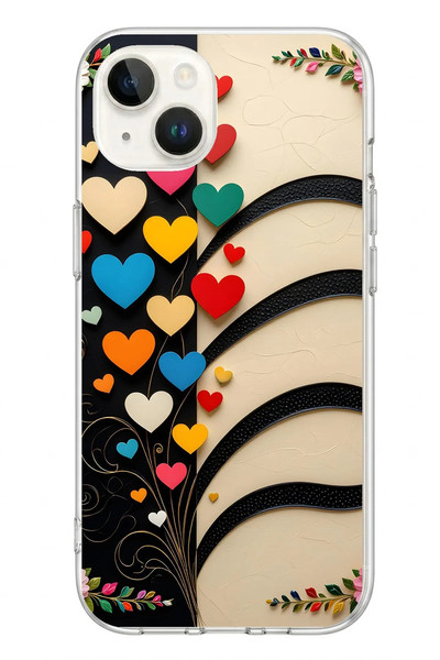 Le Balvo iPhone 13 - 14 Uyumlu Çiçek Bukleleri Baskılı Silikon Kılıf