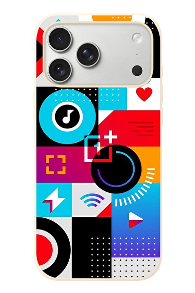 Le Balvo iPhone 17 Pro Max Uyumlu Teknoloji Çizgileri Baskılı Silikon Kılıf