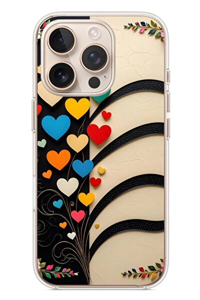 Le Balvo iPhone 16 Pro Uyumlu Çiçek Bukleleri Baskılı Silikon Kılıf