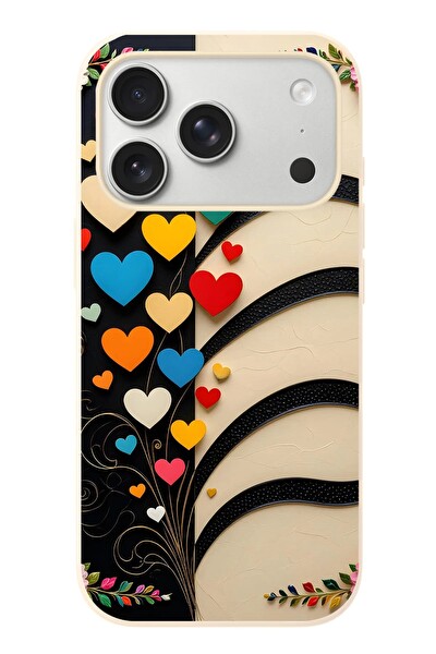 Le Balvo iPhone 17 Pro Uyumlu Çiçek Bukleleri Baskılı Silikon Kılıf