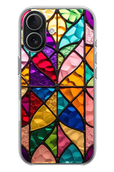 Le Balvo iPhone 17 Uyumlu Cam Vitray Baskılı Silikon Kılıf