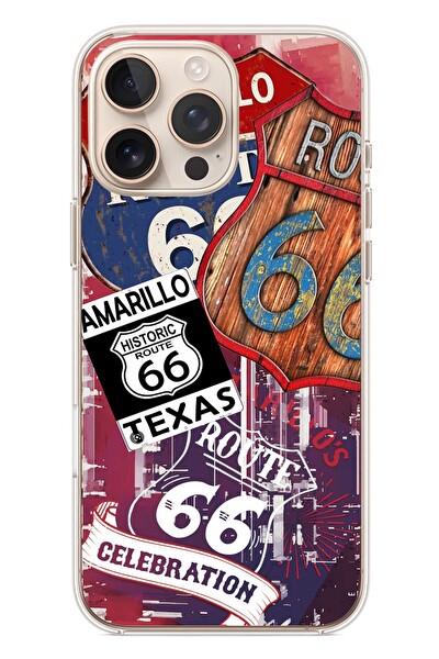 Le Balvo iPhone 16 Pro Max Uyumlu Texas Amerika Baskılı Silikon Kılıf