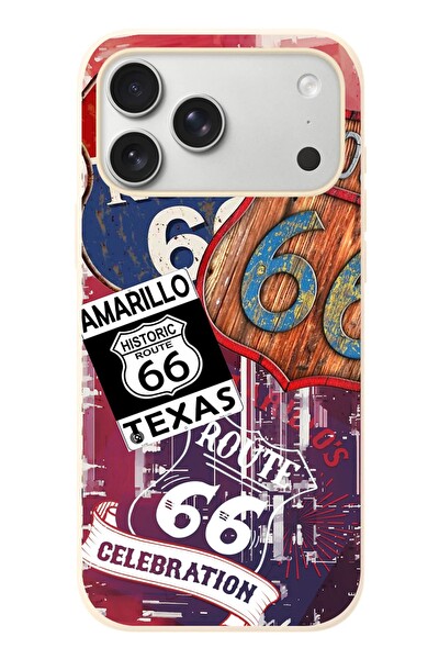 Le Balvo iPhone 17 Pro Max Uyumlu Texas Amerika Baskılı Silikon Kılıf