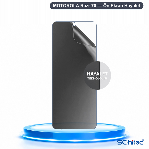 ScHitec Motorola Razr 70 Uyumlu Ön Yüzey Hayalet Privacy Hidrojel Ekran Koruyucu