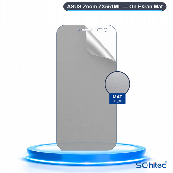ScHitec Asus Zoom Zx551Ml Uyumlu Ön Yüzey Mat Hidrojel Ekran Koruyucu