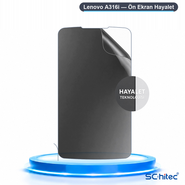 ScHitec Lenovo A316İ Uyumlu Ön Yüzey Hayalet Privacy Hidrojel Ekran Koruyucu