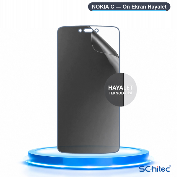 ScHitec Nokia C Uyumlu Ön Yüzey Hayalet Privacy Hidrojel Ekran Koruyucu
