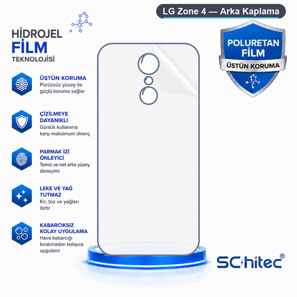 ScHitec LG Zone 4 Uyumlu Arka Yüzey Hidrojel Koruyucu Film