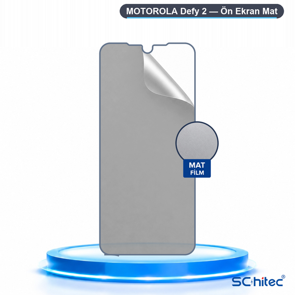ScHitec Motorola Defy 2 Uyumlu Ön Yüzey Mat Hidrojel Ekran Koruyucu