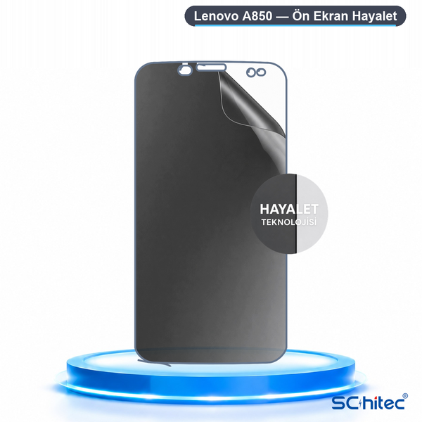 ScHitec Lenovo A850 Uyumlu Ön Yüzey Hayalet Privacy Hidrojel Ekran Koruyucu