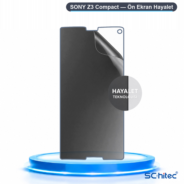 ScHitec Sony Z3 Compact Uyumlu Ön Yüzey Hayalet Privacy Hidrojel Ekran Koruyucu