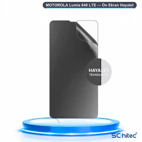 ScHitec Motorola Lumia 640 LTE Uyumlu Ön Yüzey Hayalet Privacy Hidrojel Ekran Koruyucu