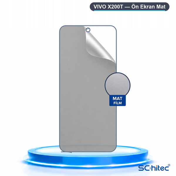 ScHitec Vivo X200T Uyumlu Ön Yüzey Mat Hidrojel Ekran Koruyucu