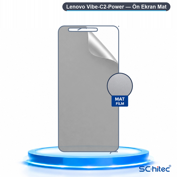 ScHitec Lenovo Vibe-C2-Power Uyumlu Ön Yüzey Mat Hidrojel Ekran Koruyucu