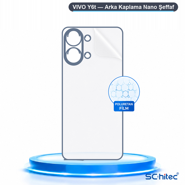 ScHitec Vivo Y6T Uyumlu Arka Yüzey Hidrojel Koruyucu Film