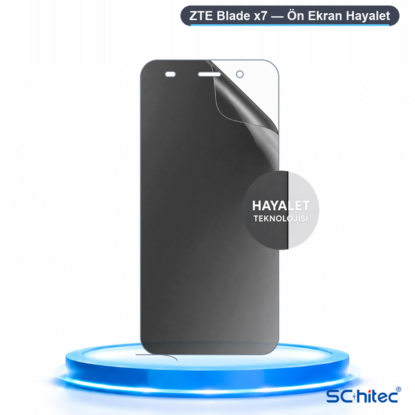 ScHitec ZTE Blade X7 Uyumlu Ön Yüzey Hayalet Privacy Hidrojel Ekran Koruyucu