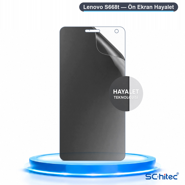 ScHitec Lenovo S668T Uyumlu Ön Yüzey Hayalet Privacy Hidrojel Ekran Koruyucu