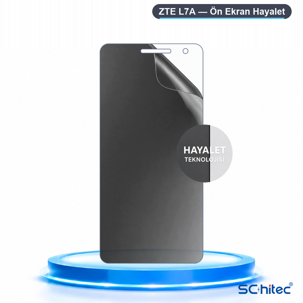 ScHitec ZTE L7A Uyumlu Ön Yüzey Hayalet Privacy Hidrojel Ekran Koruyucu