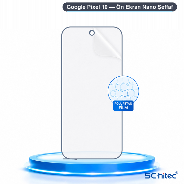 ScHitec Google Pixel 10 Uyumlu Ön Yüzey Nano Şeffaf Hidrojel Ekran Koruyucu