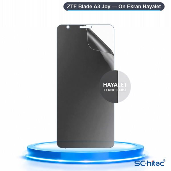 ScHitec ZTE Blade A3 Joy Uyumlu Ön Yüzey Hayalet Privacy Hidrojel Ekran Koruyucu