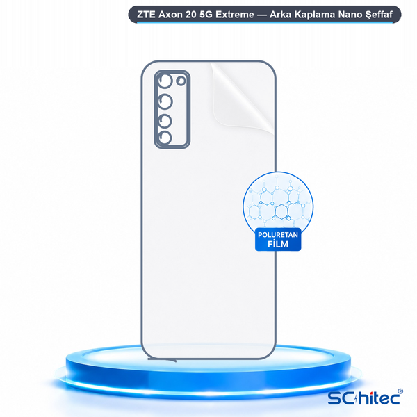 ScHitec ZTE Axon 20 5G Extreme Uyumlu Arka Yüzey Hidrojel Koruyucu Film