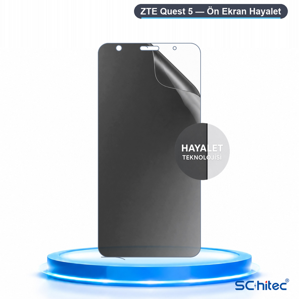 ScHitec ZTE Quest 5 Uyumlu Ön Yüzey Hayalet Privacy Hidrojel Ekran Koruyucu