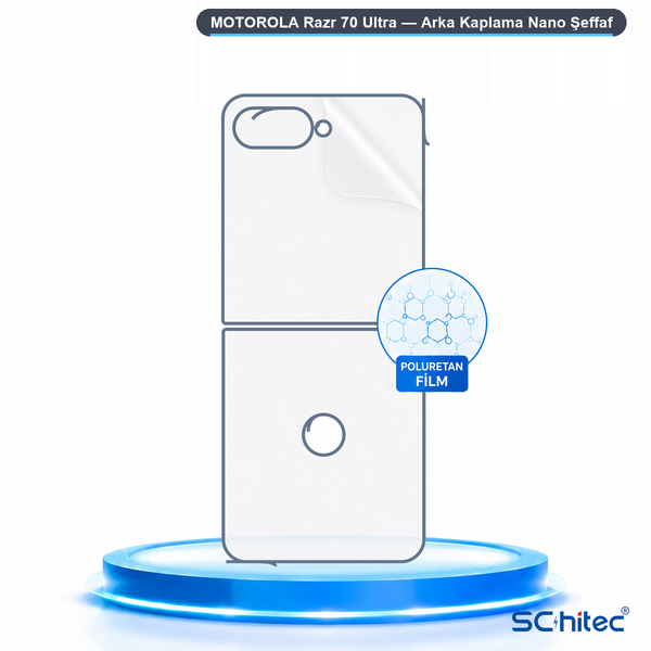 ScHitec Motorola Razr 70 Ultra Uyumlu Arka Yüzey Hidrojel Koruyucu Film
